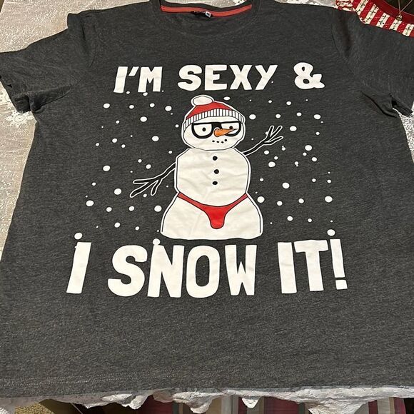 I’m Sexy and I Snow It Snowman T shirt XXL - Picture 1 of 4